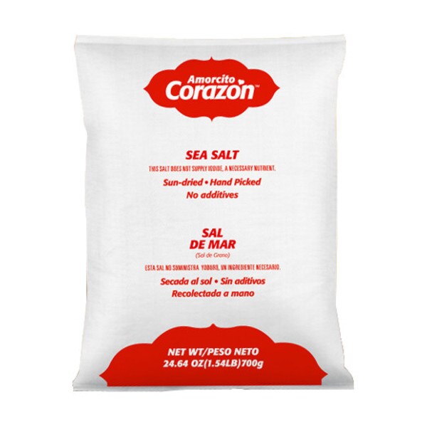Amorcito Corazon Sea Salt Bag 1.54 lbs Sal de Mar Bolsa